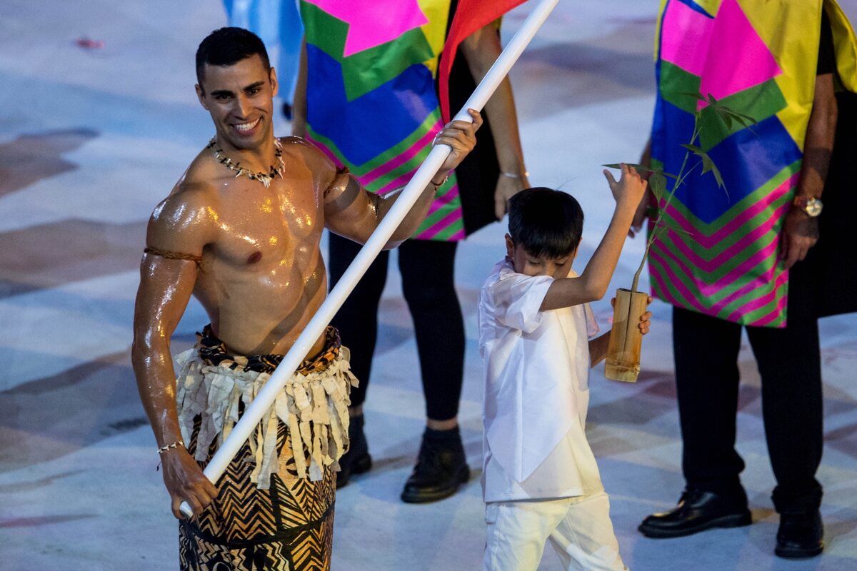 Pita Taufatofua w Rio w 2016 roku 