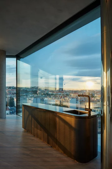 Penthouse z ogrodem na dachu, projekt Petr Janda Linka, Petr Janda