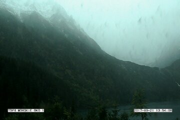 Morskie Oko widok na Rysy 