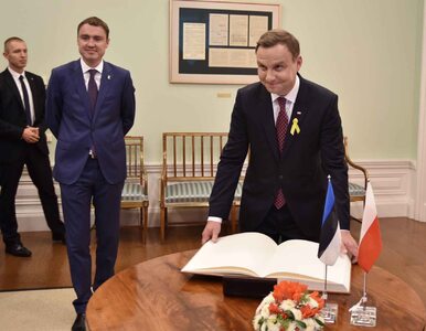 Miniatura: Premier Estonii dziękuje Dudzie za żółtą...