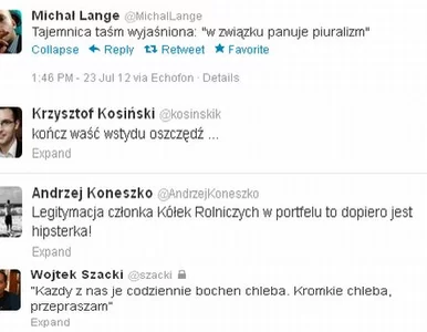 Miniatura: "Kończ waść wstydu oszczędź ..." - Twitter...