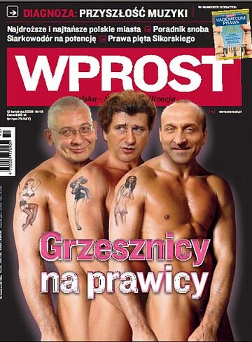 Okładka tygodnika Wprost nr 15/2009 (1370)