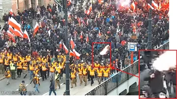 Osoba podejrzewana o zniszczenie mienia poprzez wywołanie pożaru w mieszkaniu na skutek rzuconej racy 