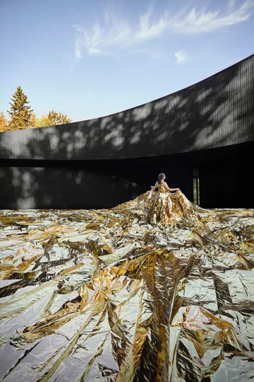 Leśny azyl miłośników sztuki, projekt Studio Jean Verville architectes v2com, 1010-16, Studio Jean Verville