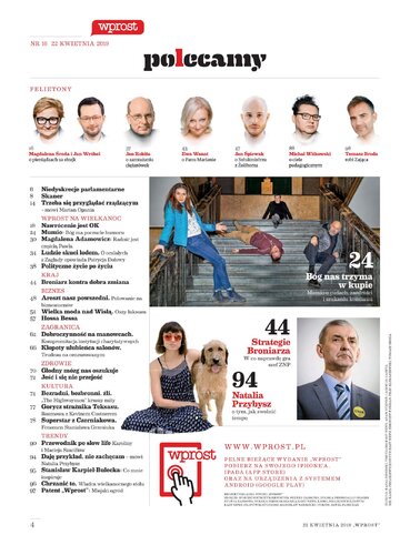 Wprost 16/2019. Spis treści