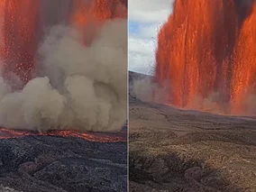 Miniatura: Potężna erupcja wulkanu. „Cząstki...