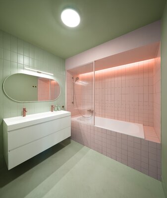 Miniatura: Mieszkanie w bloku z lat 50., projekt B²...