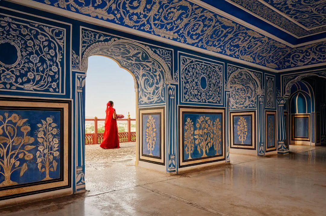 Wnętrza apartamentu pałacu w Jaipur. Do wynajęcia na Airbnb 