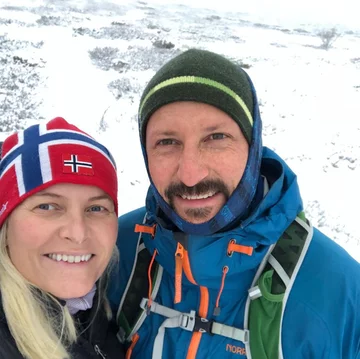 Księżna Norwegii Mette-Marit i jej mąż książę Norwegii Haakon 