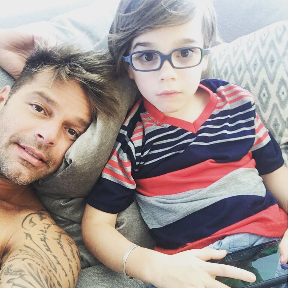 Ricky Martin z synem 