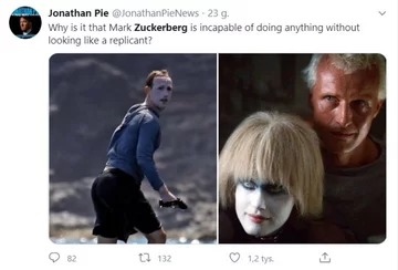 Mark Zuckerberg jako surfer i mem 
