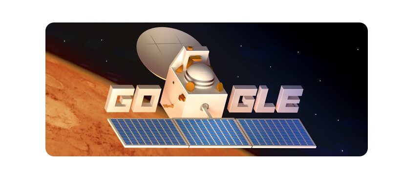 1 Month Anniversary of Mangalyaan Entering Mars' Orbit fot. Google.com
