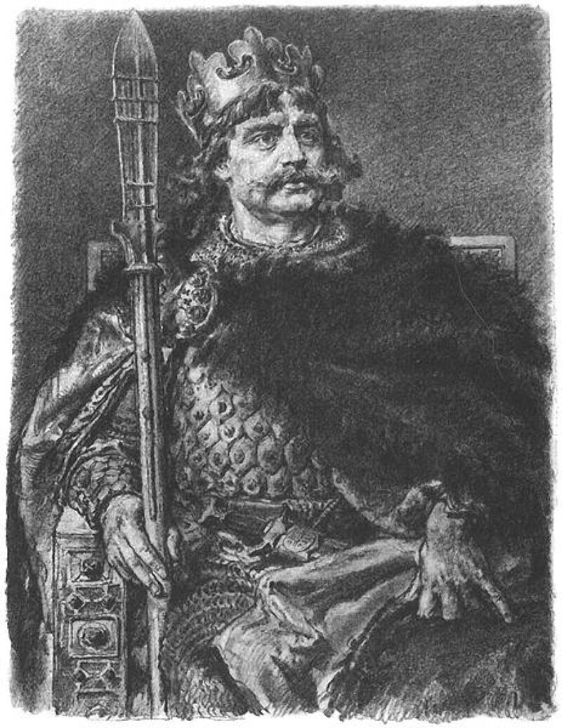 Pierwszy historyczny król Polski. Jednym z jego sukcesów było zdobycie Kijowa.