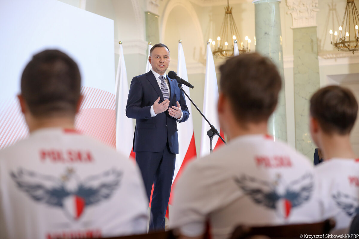 Andrzej Duda na spotkaniu z Narodową Drużyną Esportu 