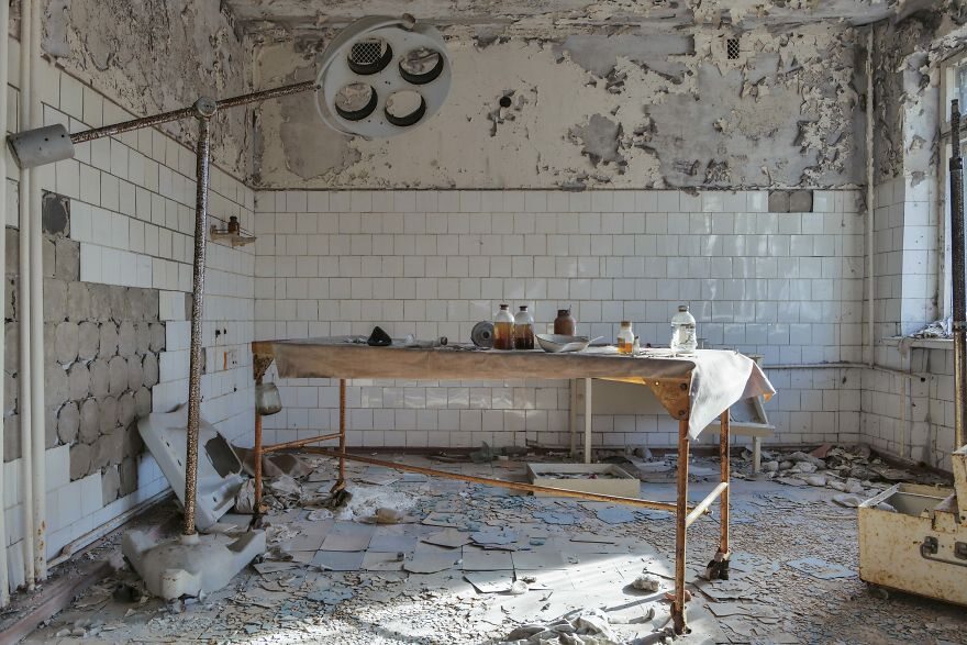 Jedno z opuszczonych miejsc w okolicach Czarnobyla 