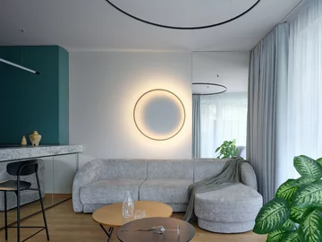 Minimalistyczne mieszkanie 55 metrów kwadratowych, projekt  Formafatal 