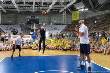 Andrzej Duda i Agata Duda na  Marcin Gortat Camp 