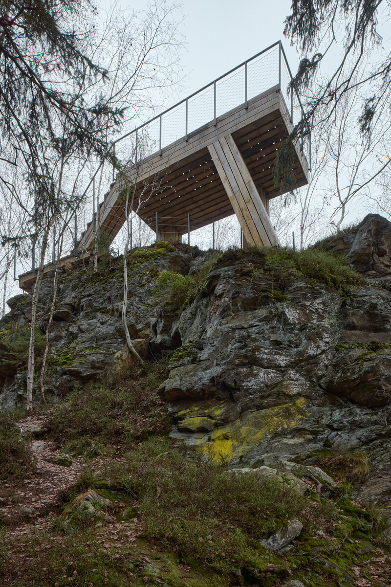 Punkt widokowy The Guard Patrol w Górach Izerskich, projekt Mjölk architekti