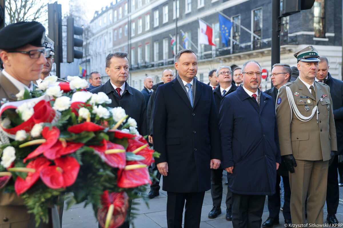 Andrzej Duda podczas wizyty w Londynie 
