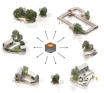 Land on water, projekt: Maritime Artchitecture Studio MAST /  Hubert Rhomberg & venture studio FRAGILE 