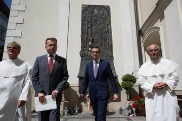 Premier Mateusz Morawiecki na Jasnej Górze podczas Pielgrzymki Rodzin Radia Maryja 