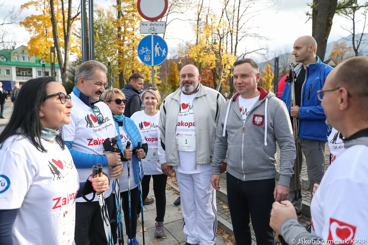 Prezydent Andrzej Duda na marszu „TAK dla transplantacji” 