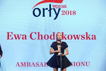 Ewa Chodakowska z Orłem "Wprost" 