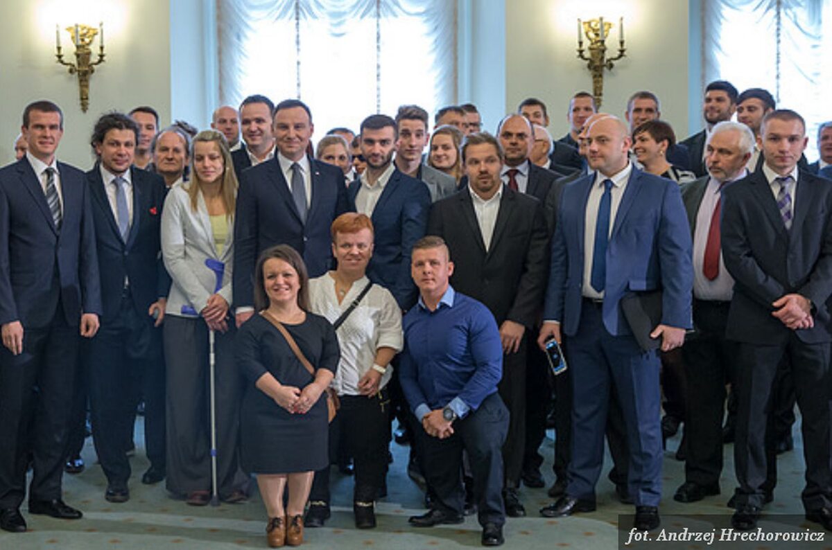 Spotkanie prezydenta ze sportowcami (fot.Andrzej Hrechorowicz / Prezydent.pl)