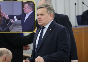 Miniatura: Skandaliczne zachowanie senatora PiS....