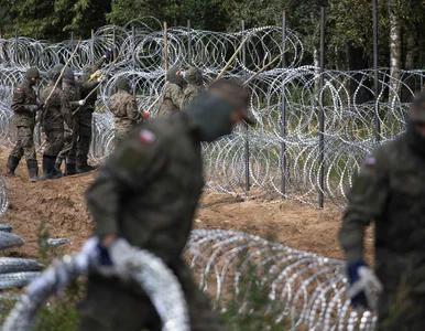 Miniatura: Kryzys na granicy. Grupa migrantów...