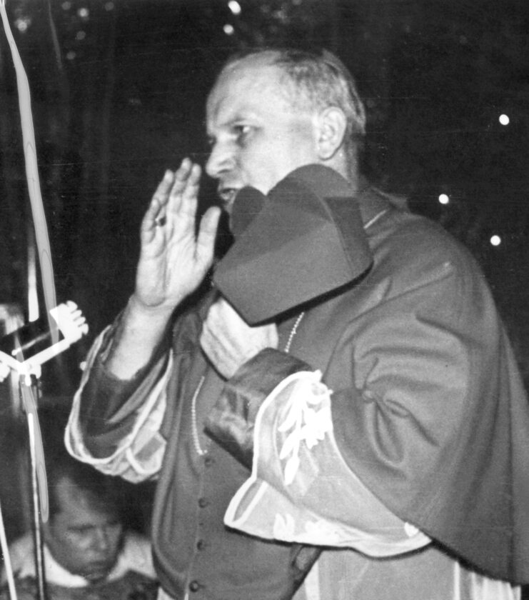Karol Wojtyła - wizytacja zakonu oo. Karmelitów na Piasku w Krakowie 1967 