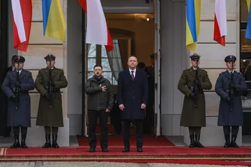 Karol Nawrocki i Wołodymyr Zełenski 