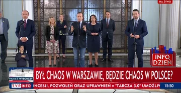 Paski TVP o nominacji Rafała Trzaskowskiego na kandydata na prezydenta 