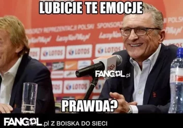 Adam Nawałka odchodzi z reprezentacji Polski - mem 