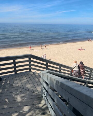 Nowe zejście na&nbsp;plażę. Przy hotelu Gołębiewskim