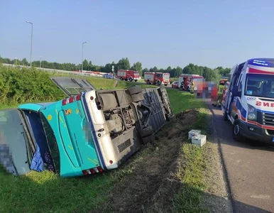 Miniatura: Wypadek autokaru w Terespolu. Wiele osób...