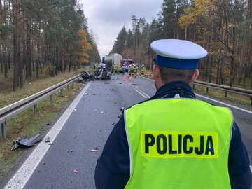 Wypadek na&nbsp;DK11 w&nbsp;Kotach