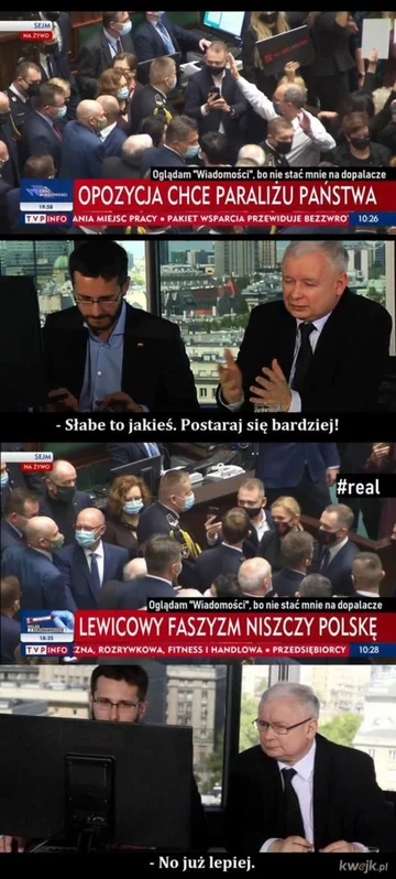 Mem z „Młodym” i Jarosławem Kaczyńskim 