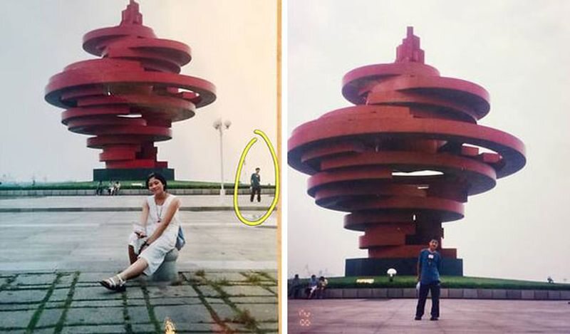 Chińskie małżeństwo odkryło, że jako nastolatkowie byli przypadkiem na tym samym zdjęciu 