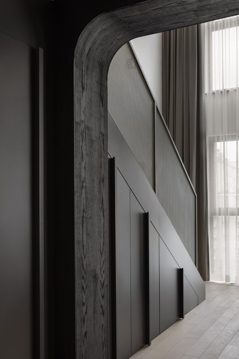 Dwupoziomowy apartament w&nbsp;inwestycji Chronos na&nbsp;warszawskiej Woli, projekt Moderna Design