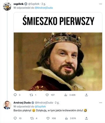 Komentarz Andrzeja Dudy do&nbsp;mema