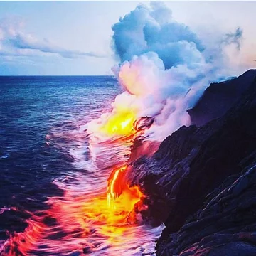 Lawa z wulkanu Kilauea 