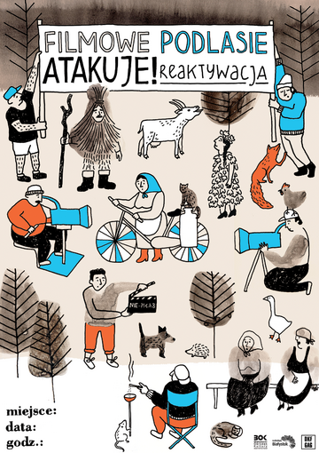 Plakat festiwalu Filmowe Podlasie atakuje! Reaktywacja