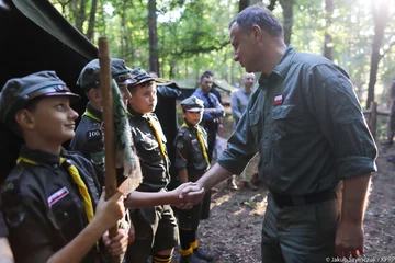 Andrzej Duda odwiedził harcerzy 