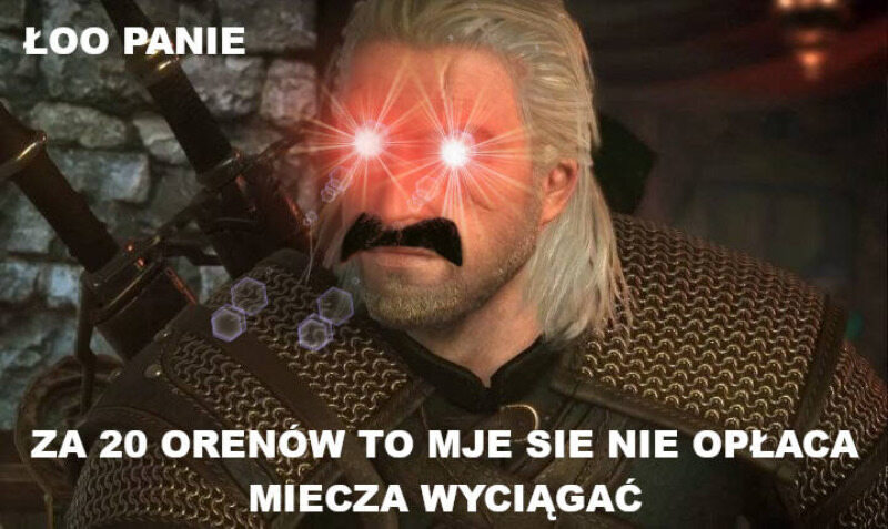 Mem inspirowany grami z serii Wiedźmin 