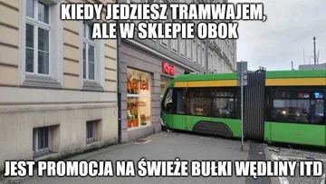 Mem z poznańskim tramwajem 