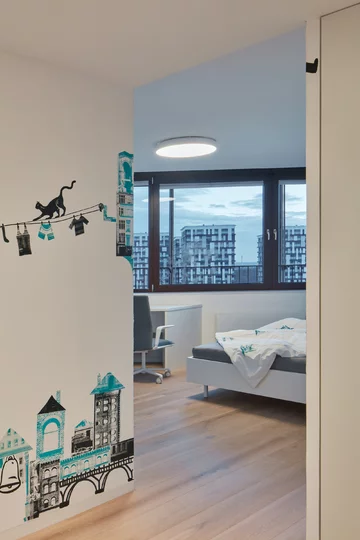 Minimalistyczny apartament z panoramicznym widokiem, projekt Barbora Léblová Linka, Barbora Léblová