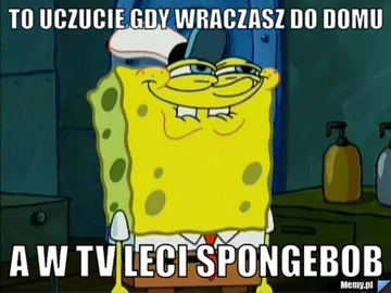 Mem inspirowany serialem „SpongeBob Kanciastoporty” 