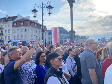 Wiec Donalda Tuska w Warszawie 