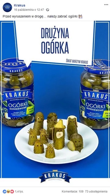 Pomysłowa grafika ogórków "Krakus" 